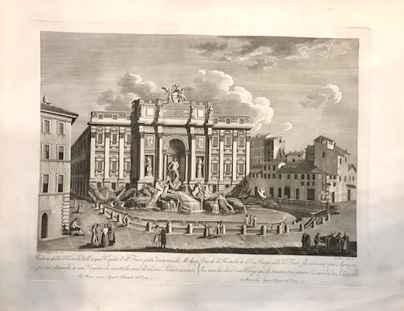 Morel François (1768-1832) Veduta della Fontana dell'acqua Vergine detta di Trevi fatta condottare da Menenio Agrippa; così chiamata da una Vergine che mostrò le vene ad alcuni soldati assetati 1787 Roma